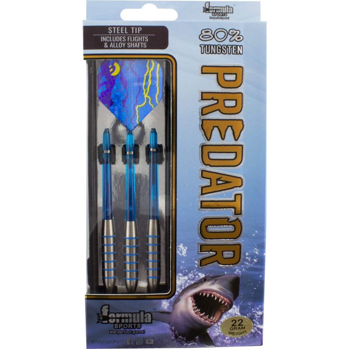 Darts - Formula Sports - Predator Darts - Steel Tip - 80% Tungsten - 22g 24g 