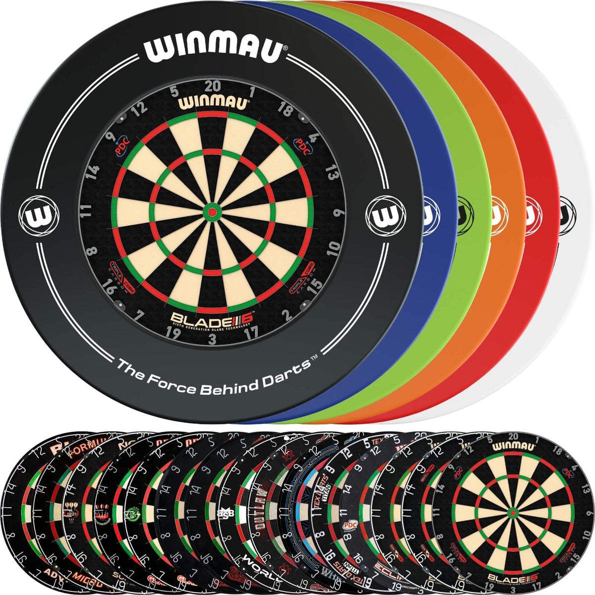 Surrounds &amp; Dartboards - Winmau - Printed Dartboard Surround &amp; Dartboard Bundle - Choose Your Board 