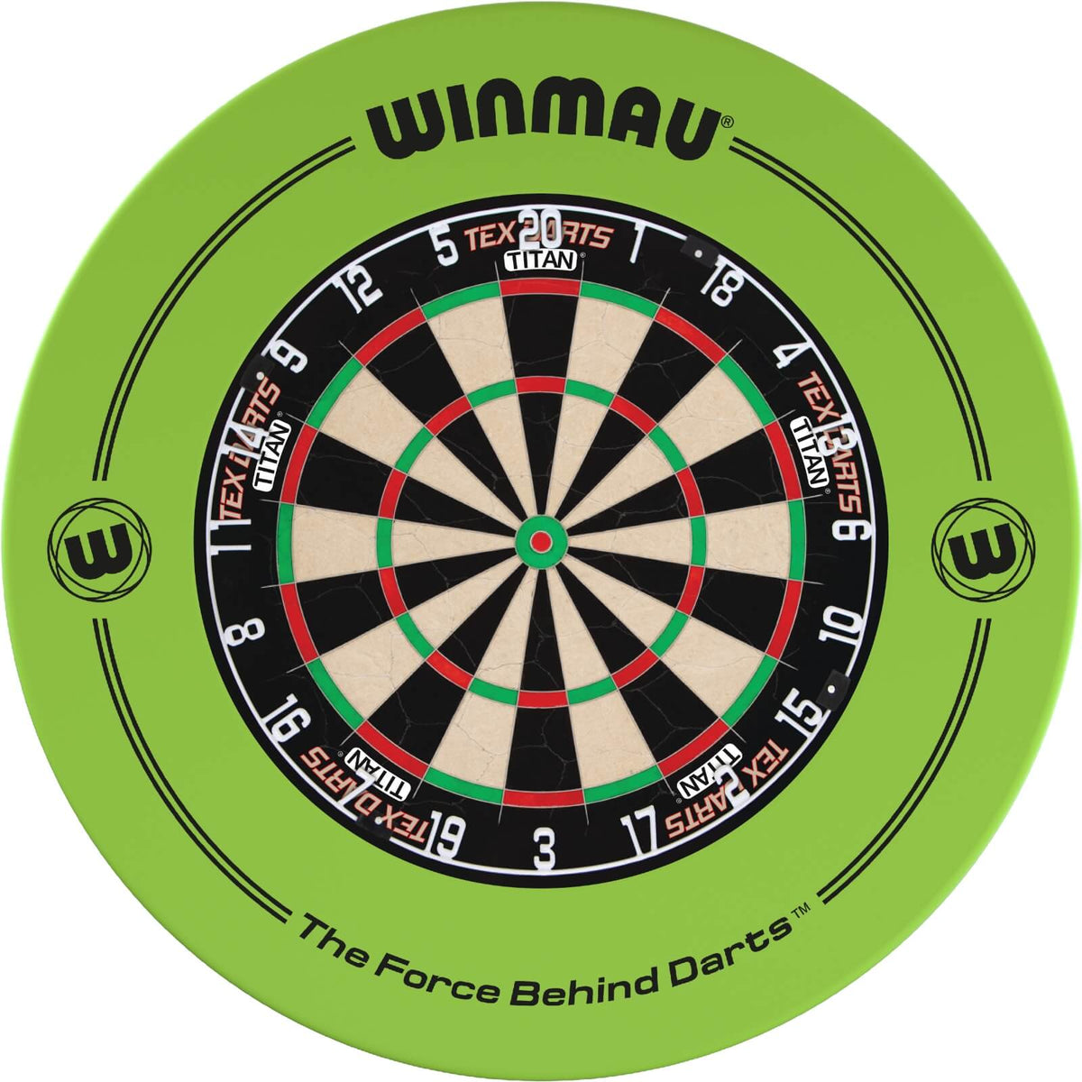 Surrounds &amp; Dartboards - Winmau - Printed Dartboard Surround &amp; Dartboard Bundle - Choose Your Board Green / Tex Darts - Titan