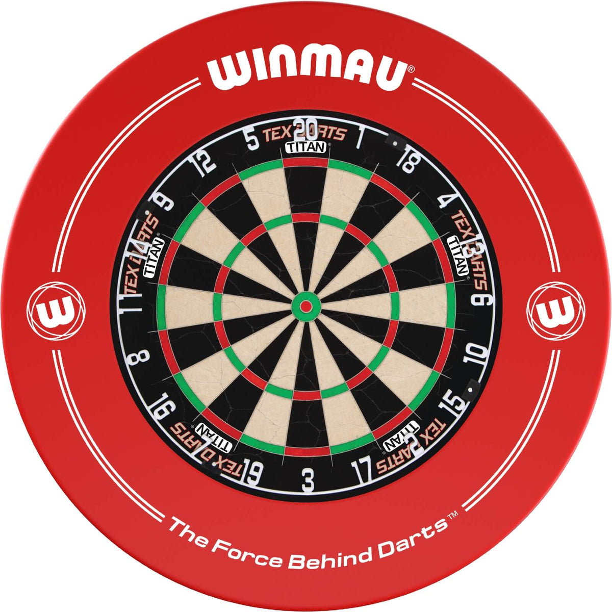 Surrounds &amp; Dartboards - Winmau - Printed Dartboard Surround &amp; Dartboard Bundle - Choose Your Board Red / Tex Darts - Titan