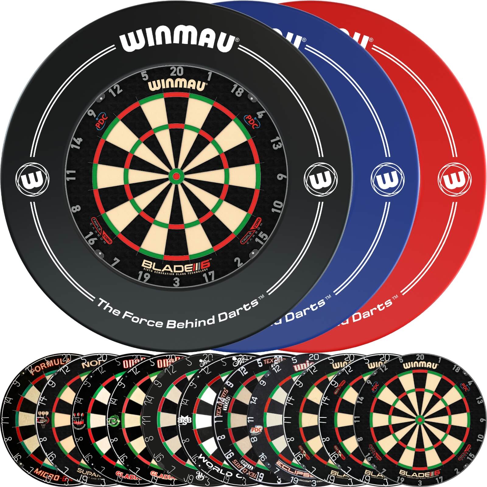 Winmau - Printed Dartboard Surround & Dartboard Bundle - Choose Your Board -