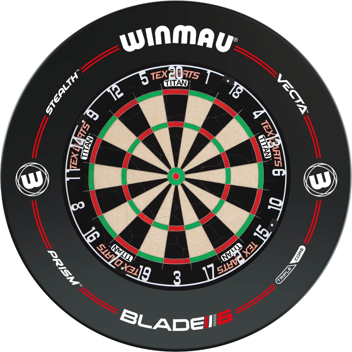 Surrounds &amp; Dartboards - Winmau - Pro-Line Dartboard Surround &amp; Dartboard Bundle - Choose Your Board Tex Darts - Titan