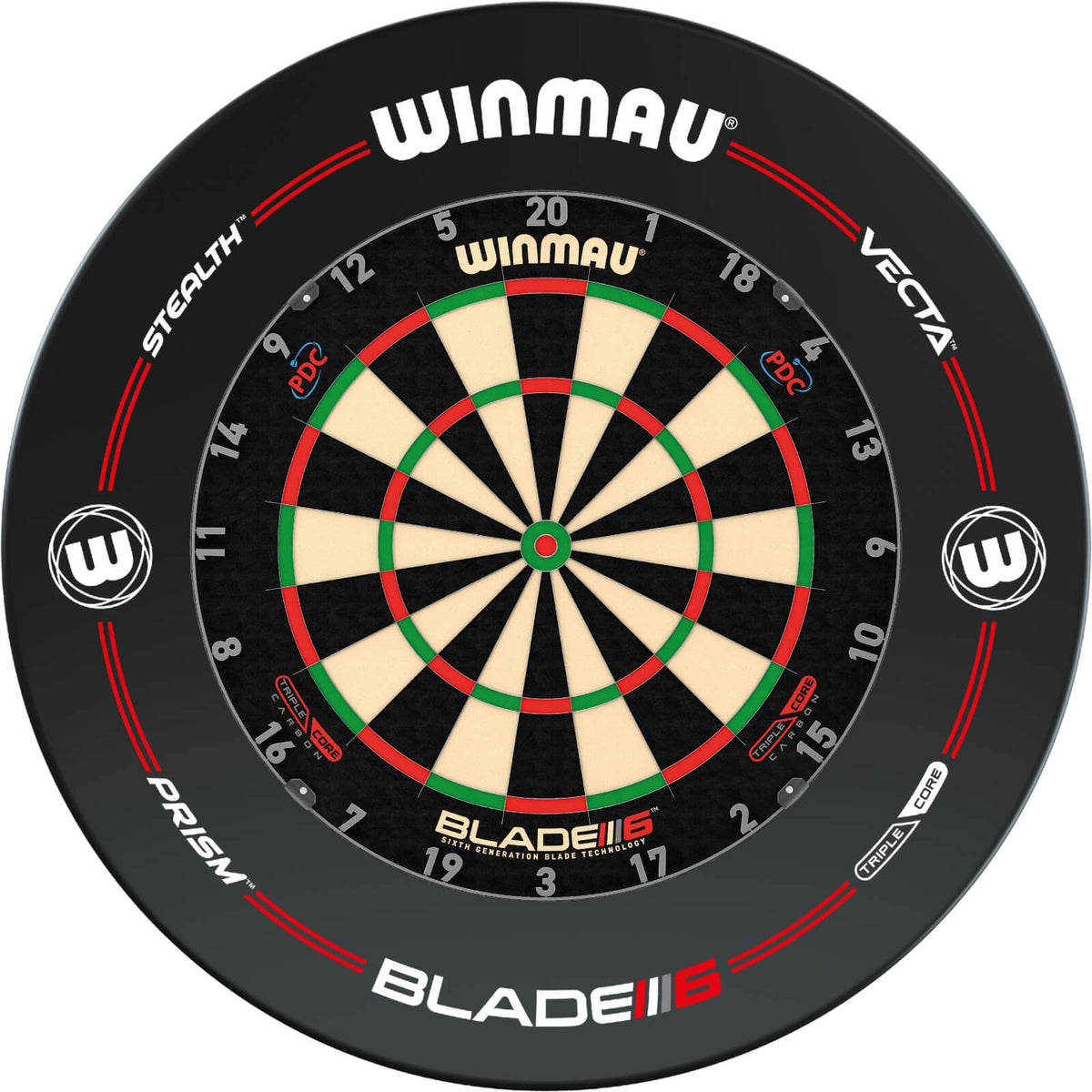 Surrounds &amp; Dartboards - Winmau - Pro-Line Dartboard Surround &amp; Dartboard Bundle - Choose Your Board Winmau - Blade 6 Triple Core