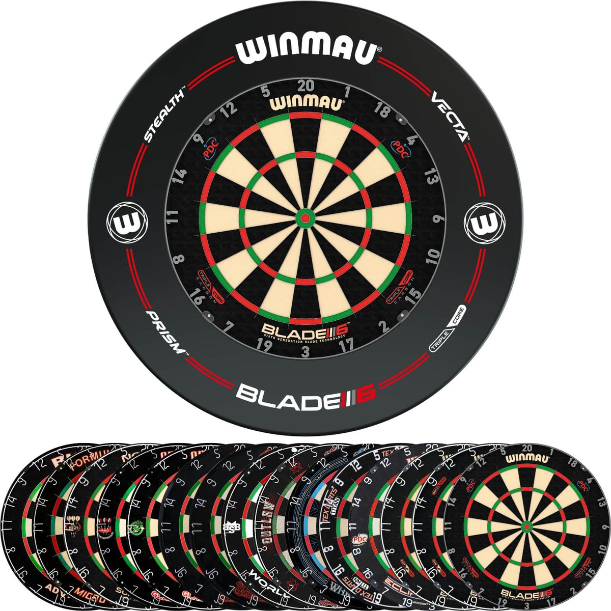 Surrounds &amp; Dartboards - Winmau - Pro-Line Dartboard Surround &amp; Dartboard Bundle - Choose Your Board 