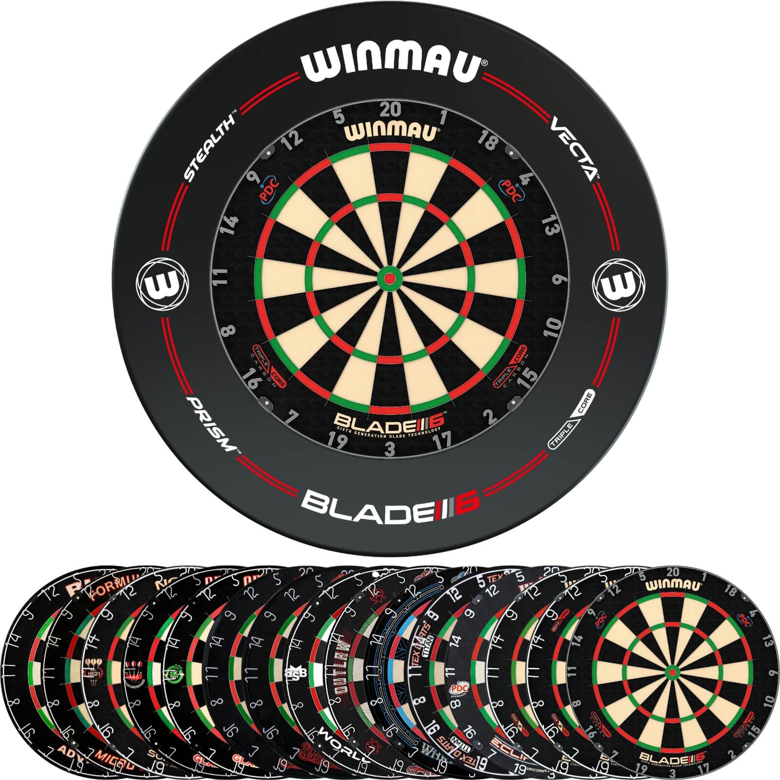 Surrounds & Dartboards - Winmau - Pro-Line Dartboard Surround & Dartboard Bundle - Choose Your Board 