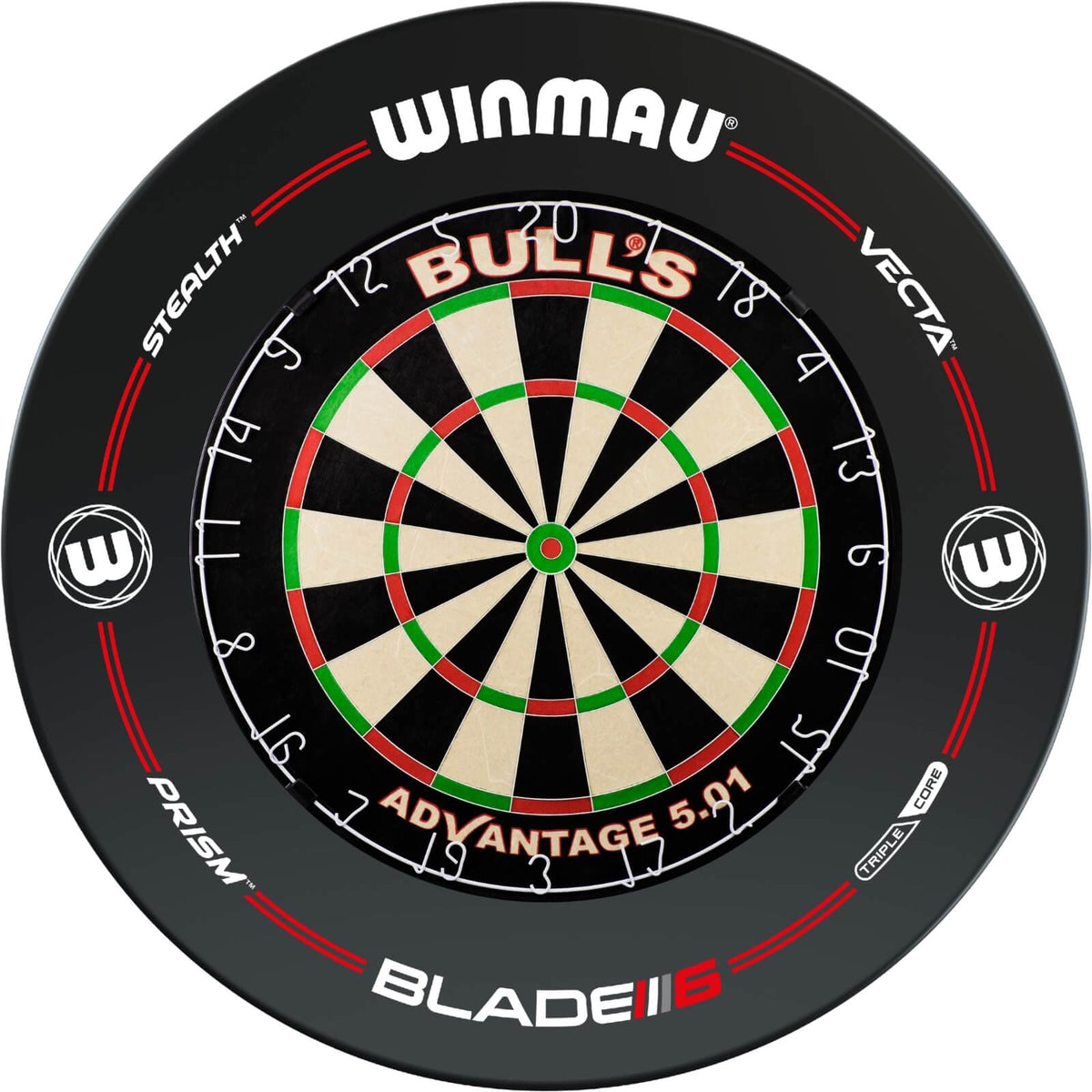 Surrounds &amp; Dartboards - Winmau - Pro-Line Dartboard Surround &amp; Dartboard Bundle - Choose Your Board Bulls NL - Advantage 501