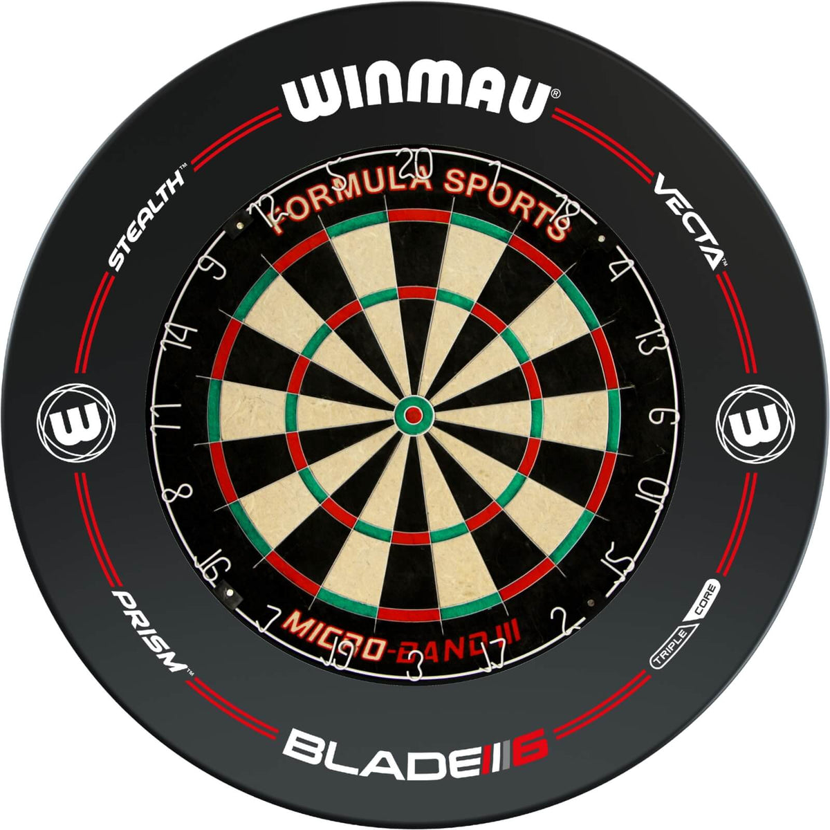 Surrounds &amp; Dartboards - Winmau - Pro-Line Dartboard Surround &amp; Dartboard Bundle - Choose Your Board Formula Sports - Micro Band 3