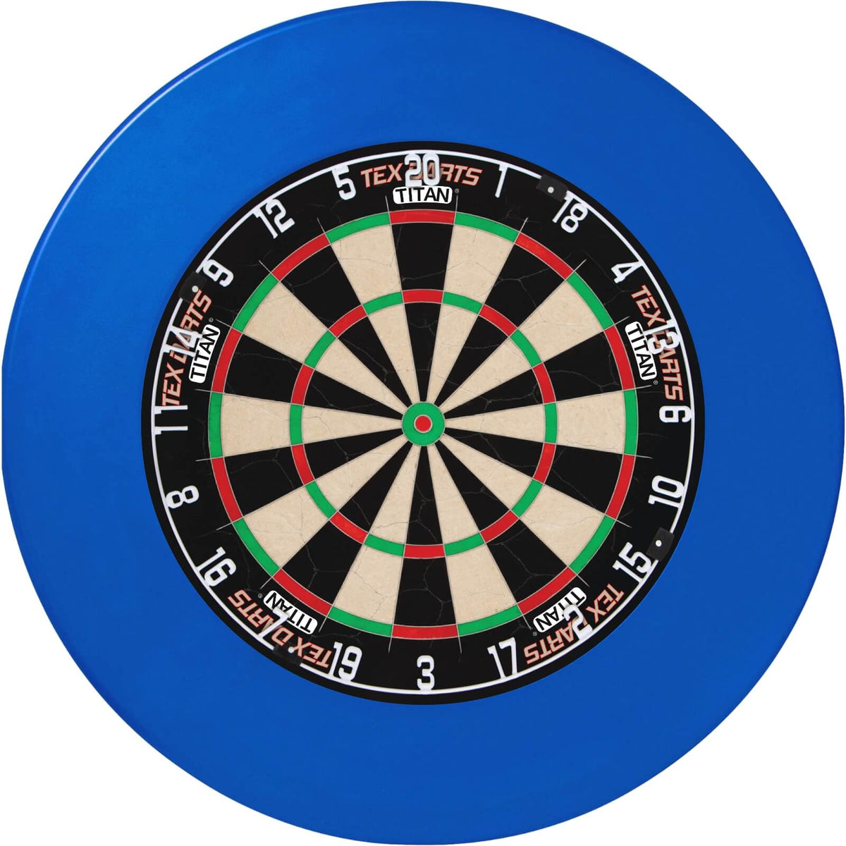 Surrounds &amp; Dartboards - Unicorn - Professional Dartboard Surround &amp; Dartboard Bundle - Choose Your Board Blue / Tex Darts - Titan