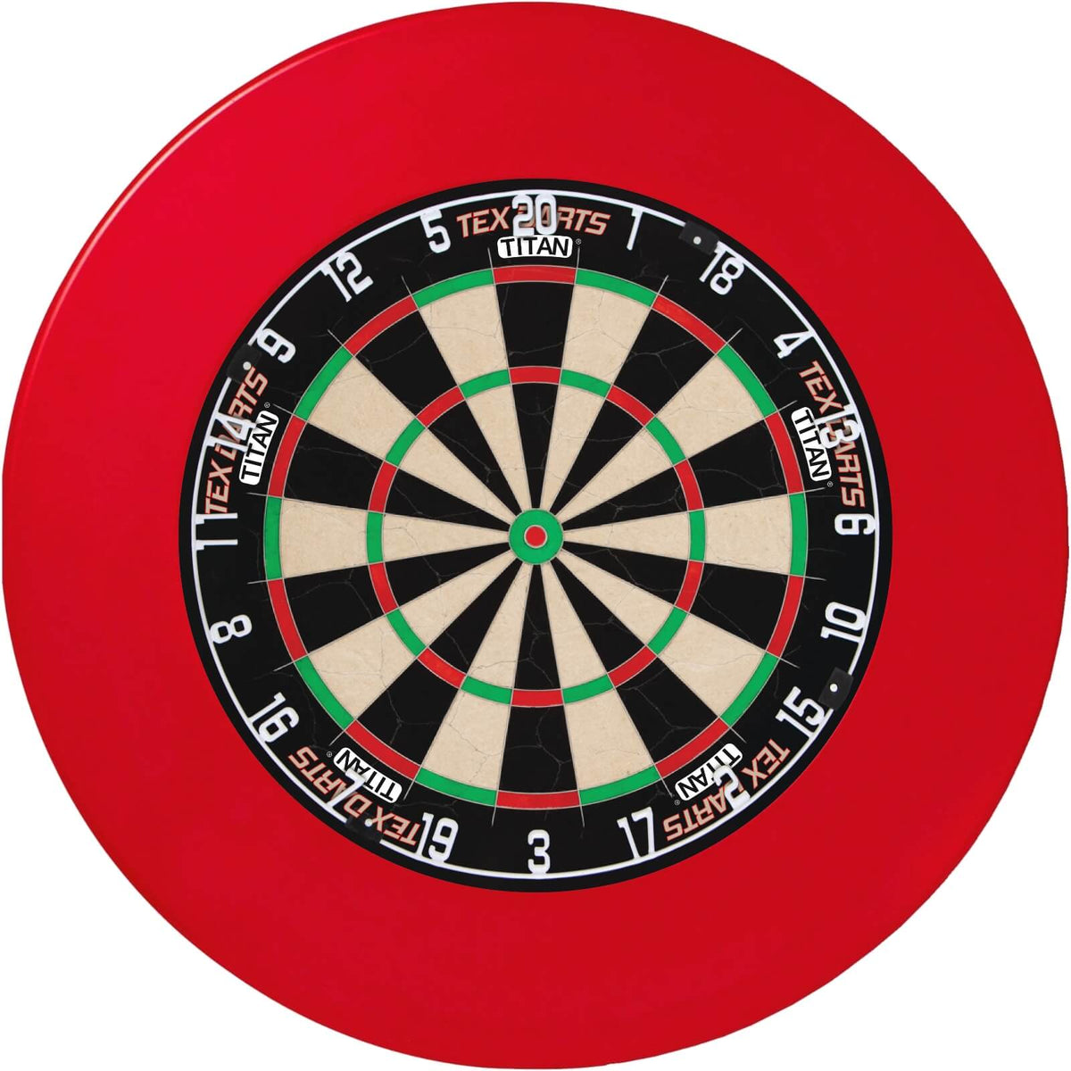 Surrounds &amp; Dartboards - Unicorn - Professional Dartboard Surround &amp; Dartboard Bundle - Choose Your Board Red / Tex Darts - Titan
