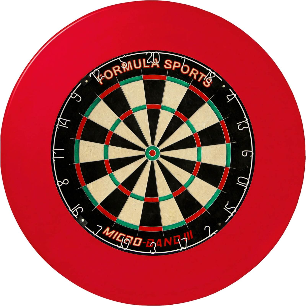 Surrounds &amp; Dartboards - Unicorn - Professional Dartboard Surround &amp; Dartboard Bundle - Choose Your Board Red / Formula Sports - Micro Band 3