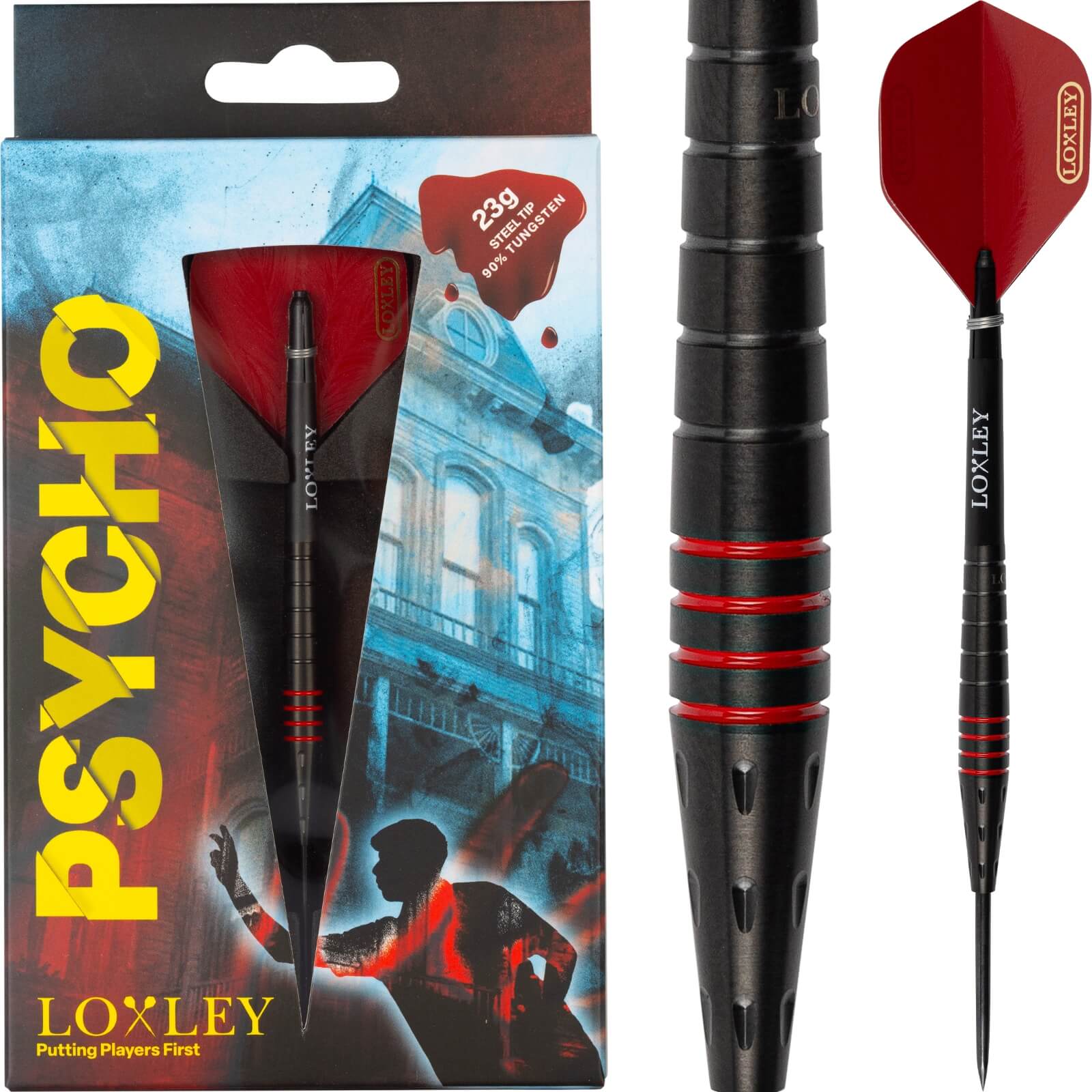 Loxley - Psycho Darts - Steel Tip - 90% Tungsten - 23g