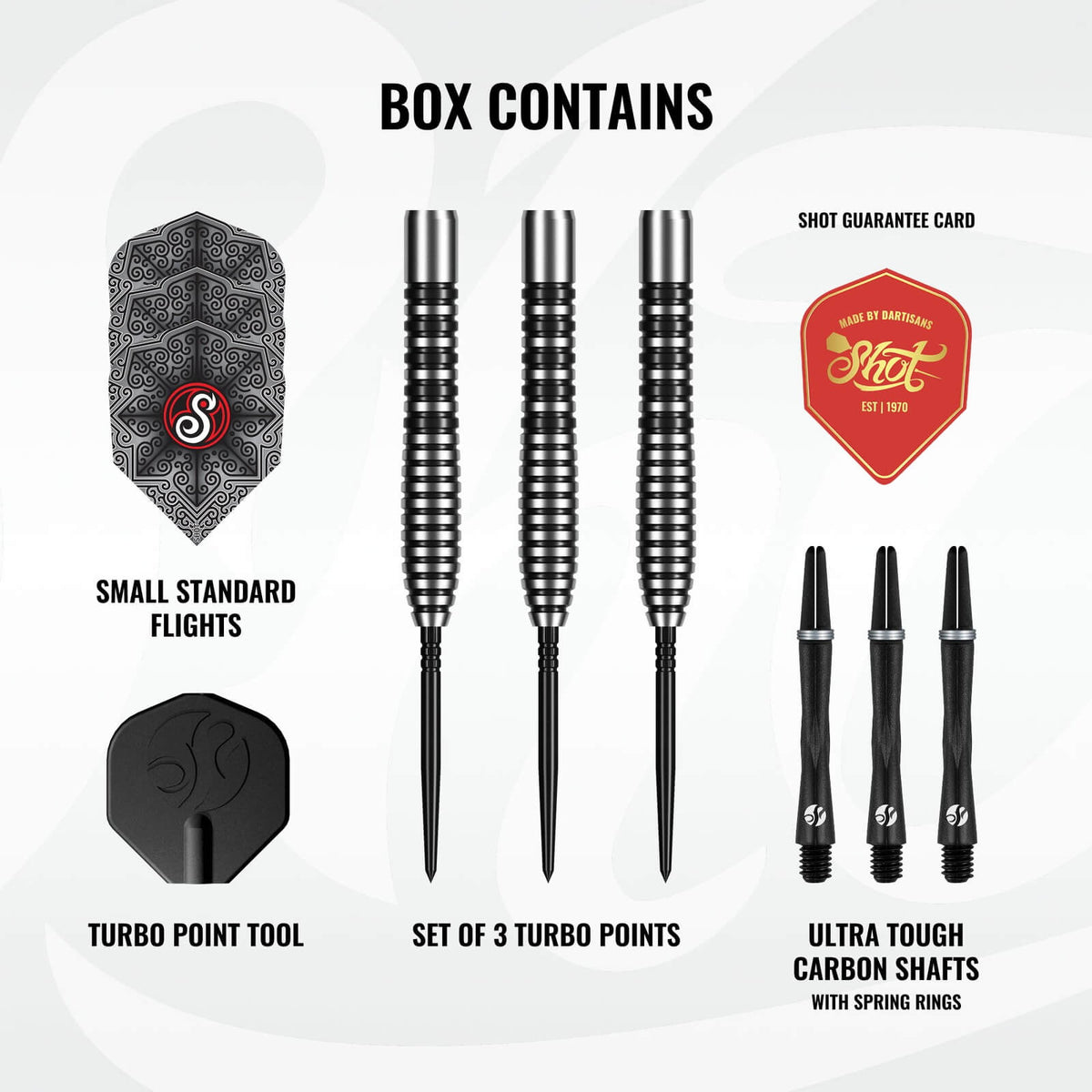 Shot - Raymond Smith Darts - Turbo Point - 90% Tungsten - 22g -