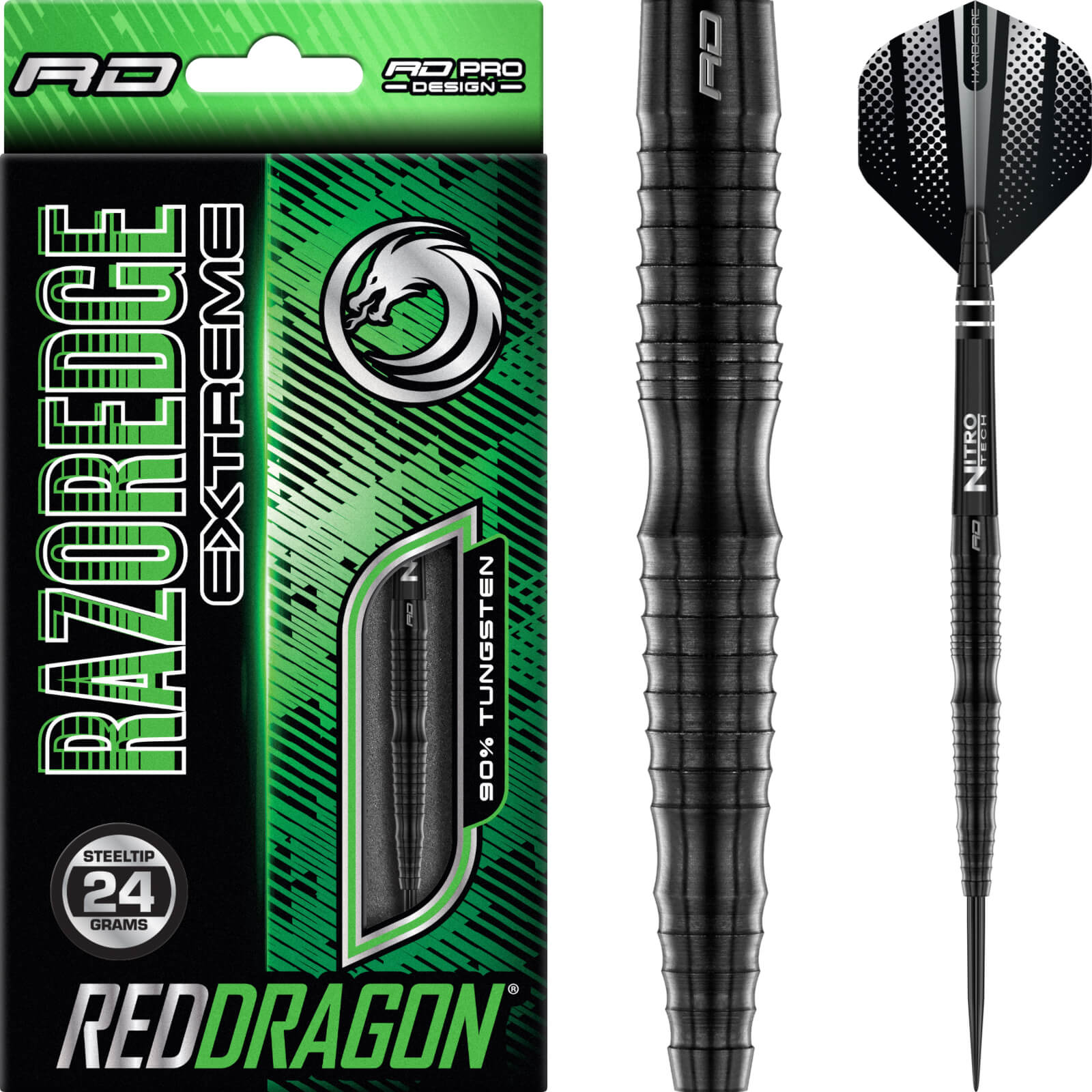 Darts - Red Dragon - Razor Edge Extreme Darts - Steel Tip - 90% Tungsten - 21g 22g 23g 24g