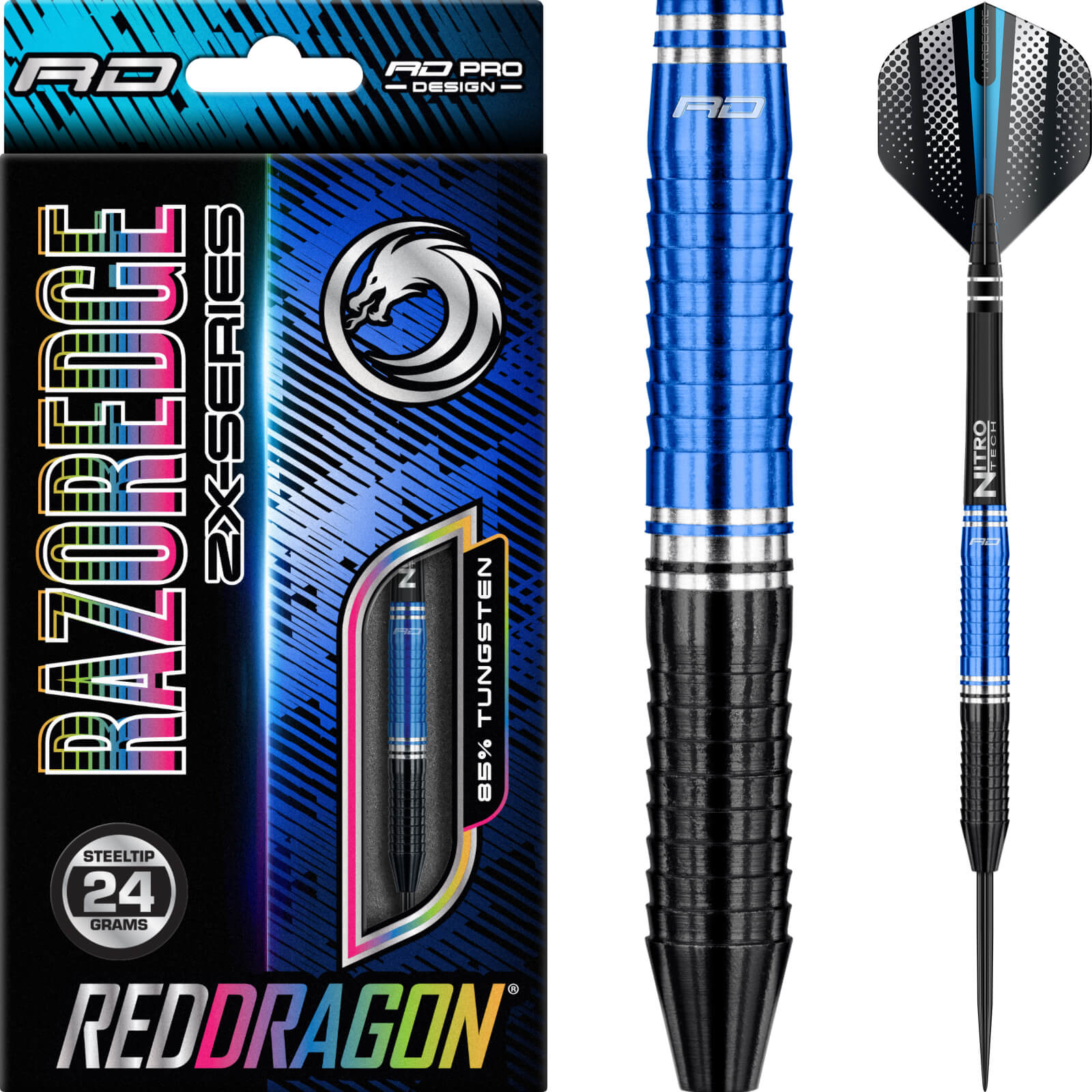 Darts - Red Dragon - Razor Edge ZX-3 Darts - Steel Tip - 85% Tungsten - 22g 24g 26g