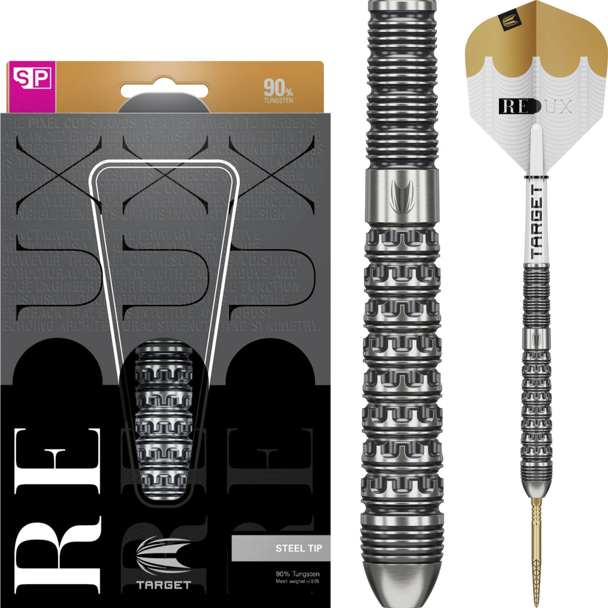 Darts - Target - Redux 03 Darts - Swiss Point - Steel Tip - 90% Tungsten - 22g 24g 26g