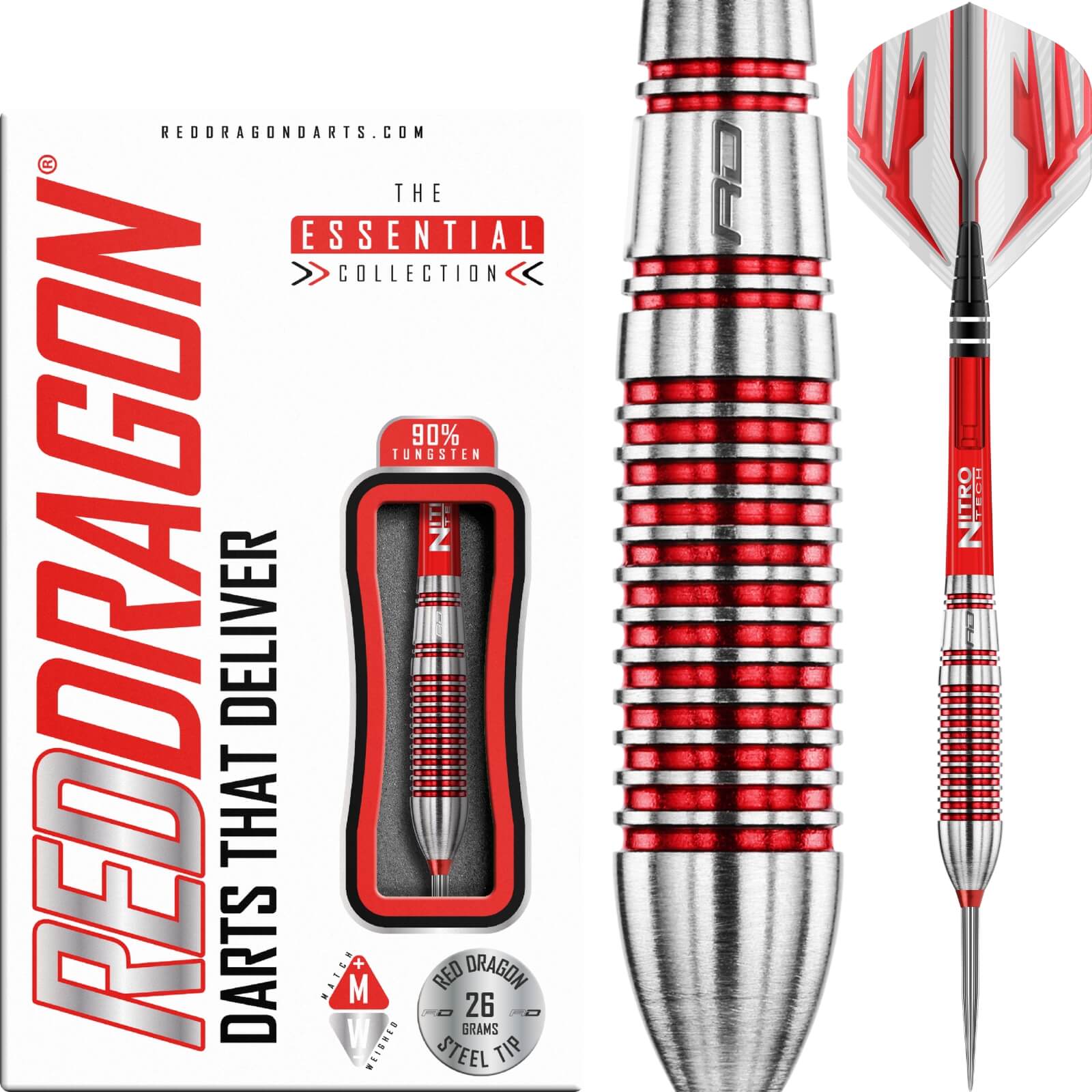 Darts - Red Dragon - Reflex Darts - Steel Tip - 90% Tungsten - 24g 26g 28g 