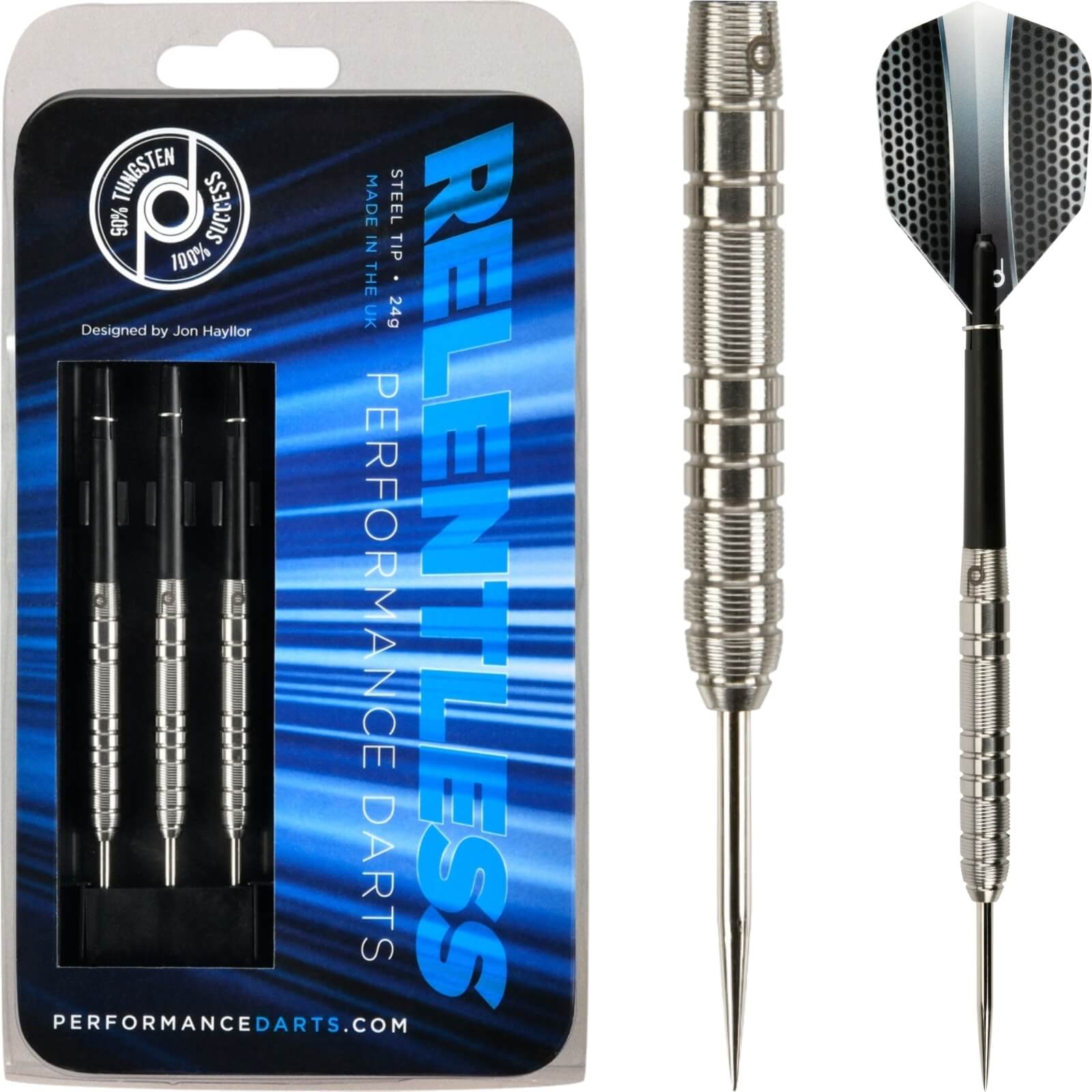 Darts - Performance Darts - Relentless - Steel Tip - 90% Tungsten - 22g 24g 