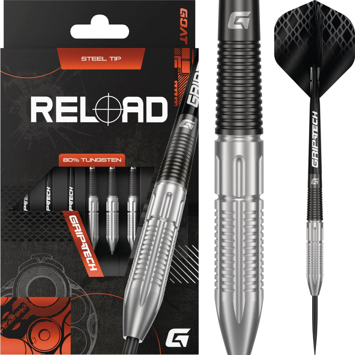 Darts - GOAT - Reload Darts - Steel Tip - 80% Tungsten - 23g 25g