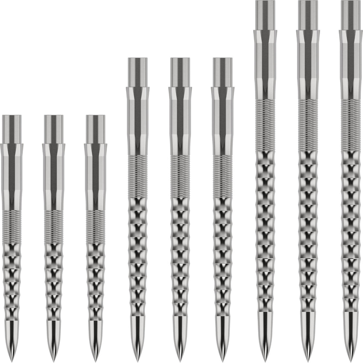 Point Accessories - Mission - Caliburn EVO Ripple Dart Points - 26mm 32mm 38mm 26mm / Silver