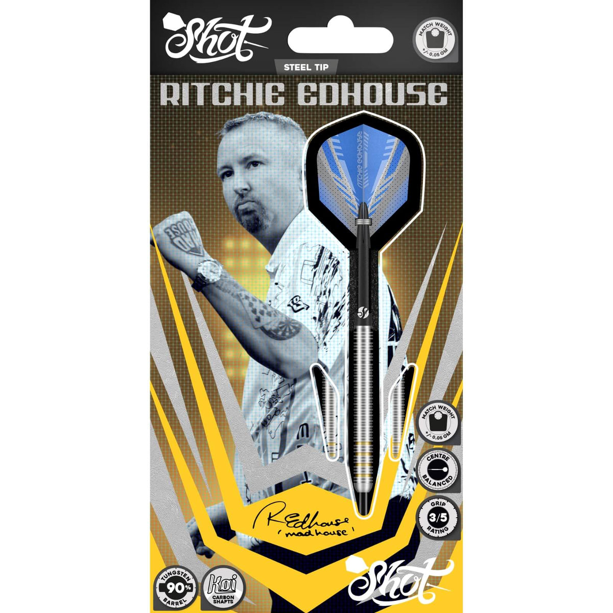 Shot - Ritchie Edhouse Darts - 90% Tungsten - 23g 24g -