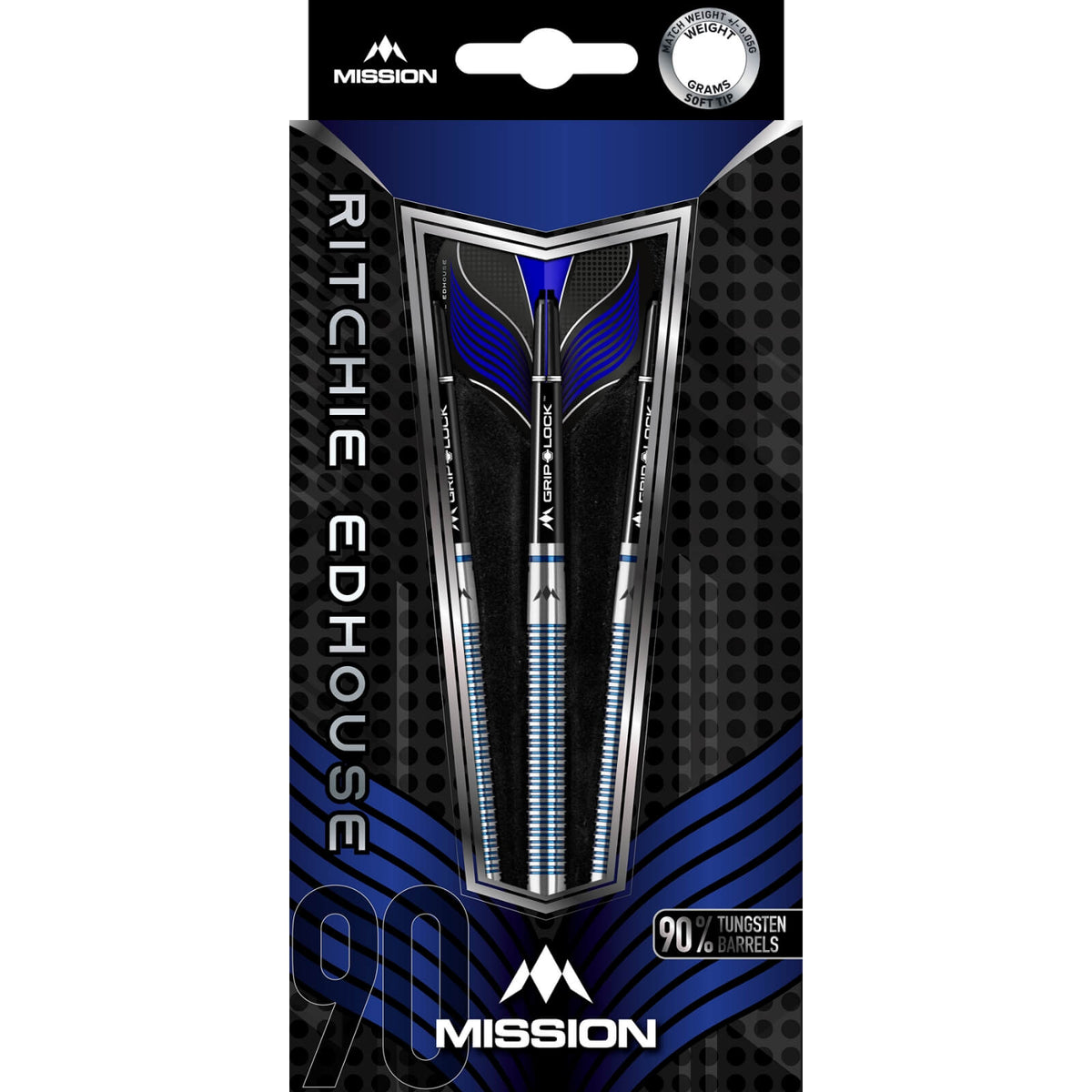 Darts - Mission - Ritchie Edhouse Darts - Soft Tip - 90% Tungsten - 21g 