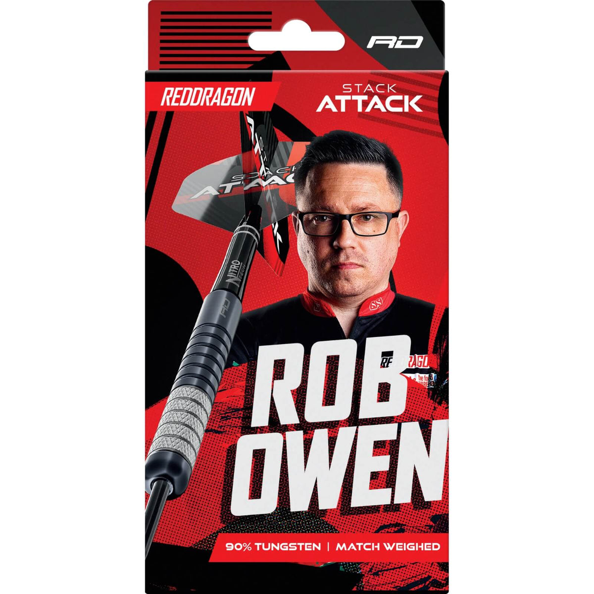 Darts - Red Dragon - Rob Owen Darts - Steel Tip - 90% Tungsten - 22g