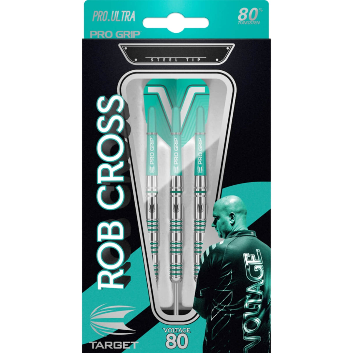 Darts - Target - Rob Cross 80 Series Darts - Steel Tip - 80% Tungsten - 22g 24g 