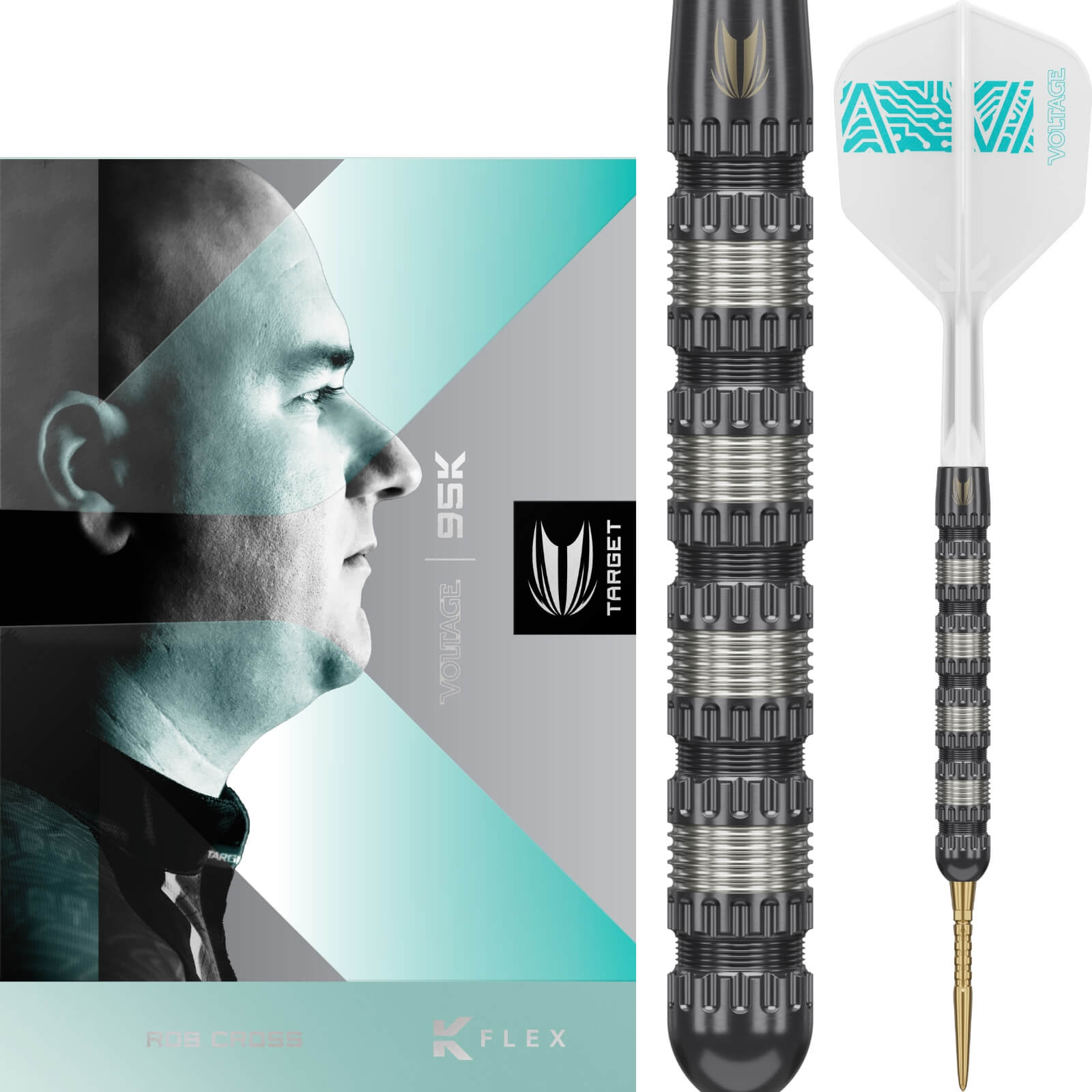 Darts - Target - Rob Cross 95K Darts - Swiss Point - Steel Tip - 95% Tungsten - 21g 22g 23g