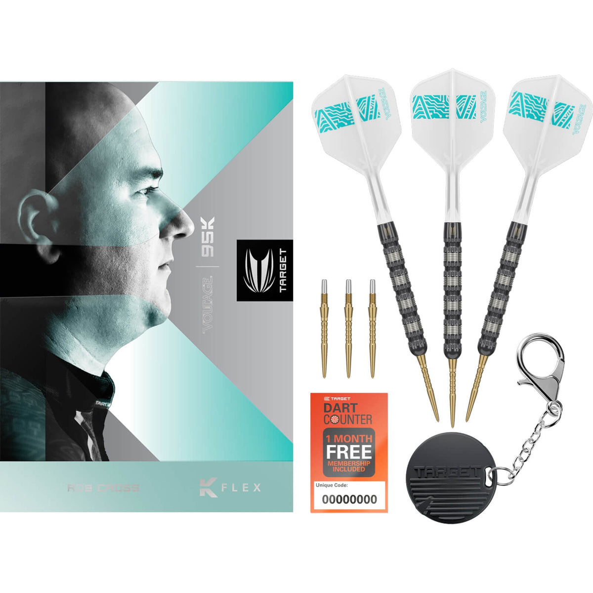 Darts - Target - Rob Cross 95K Darts - Swiss Point - Steel Tip - 95% Tungsten - 21g 22g 23g
