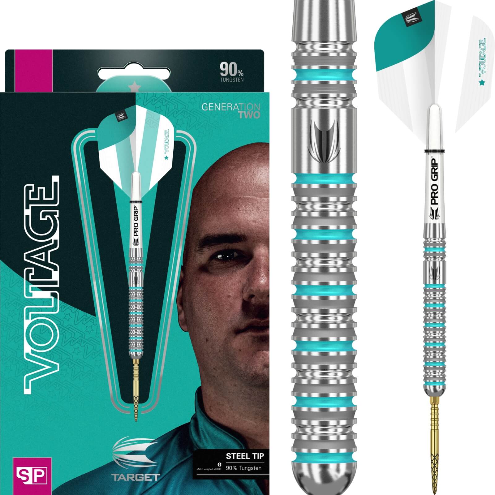 Darts - Target - Rob Cross Gen 2 Darts - Swiss Point - Steel Tip - 90% Tungsten - 21g 23g 25g 