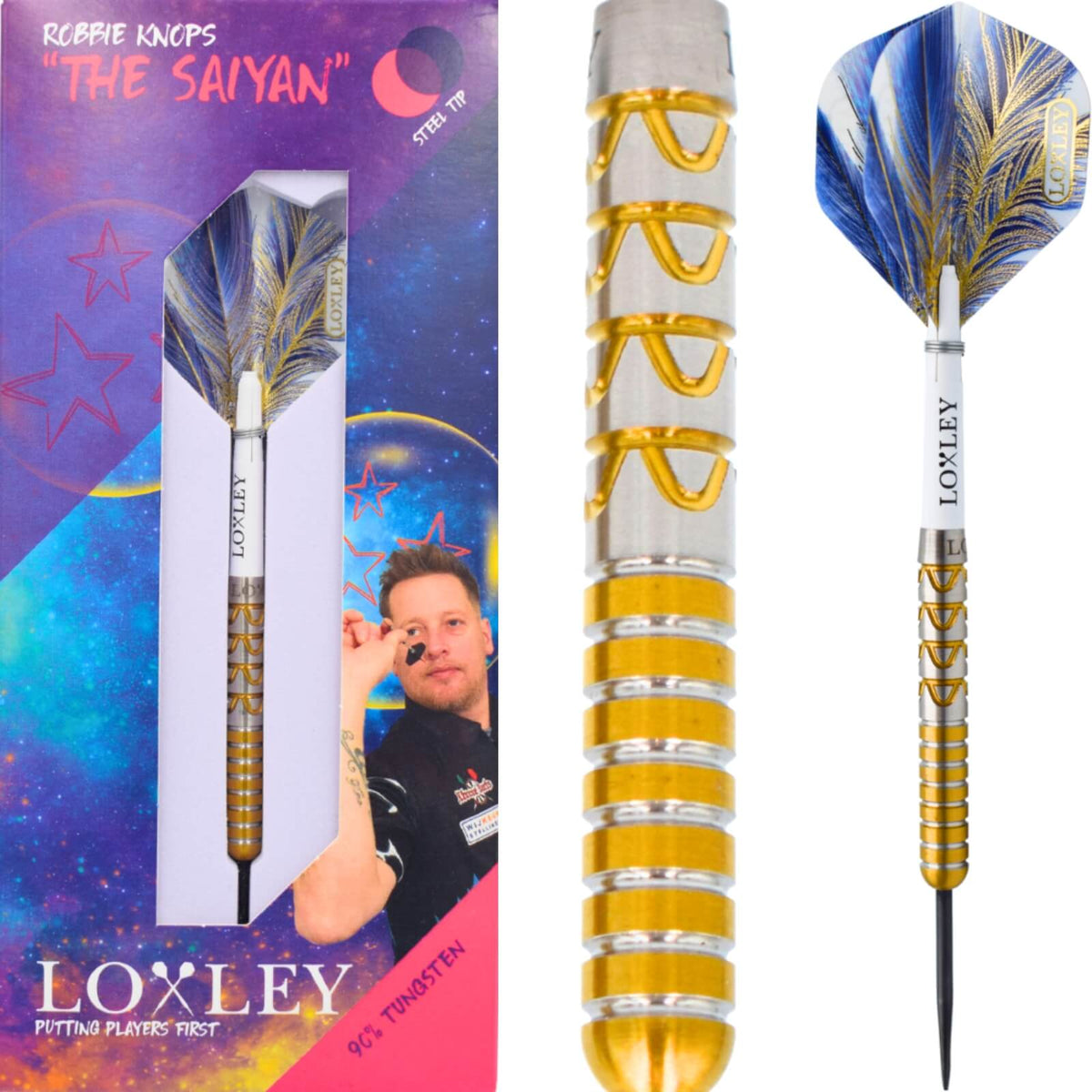 Darts - Loxley - The Saiyan Darts - Steel Tip - 90% Tungsten - 22g 23g 24g 