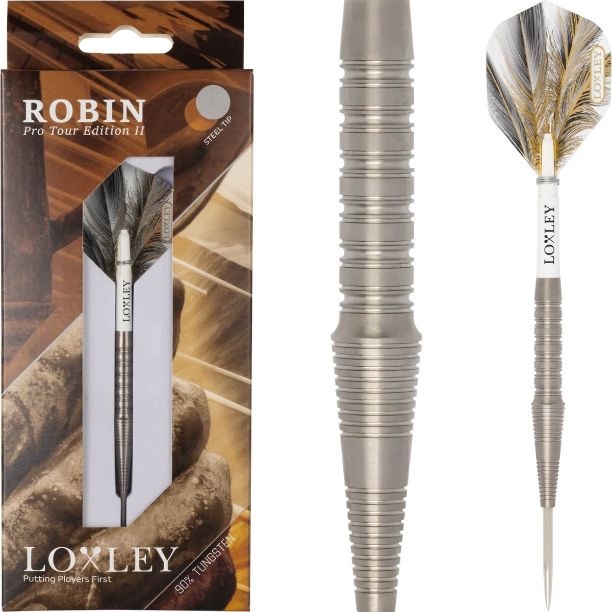Darts - Loxley - Robin Pro Tour Edition 2 Darts - Steel Tip - 90% Tungsten - 22g 24g