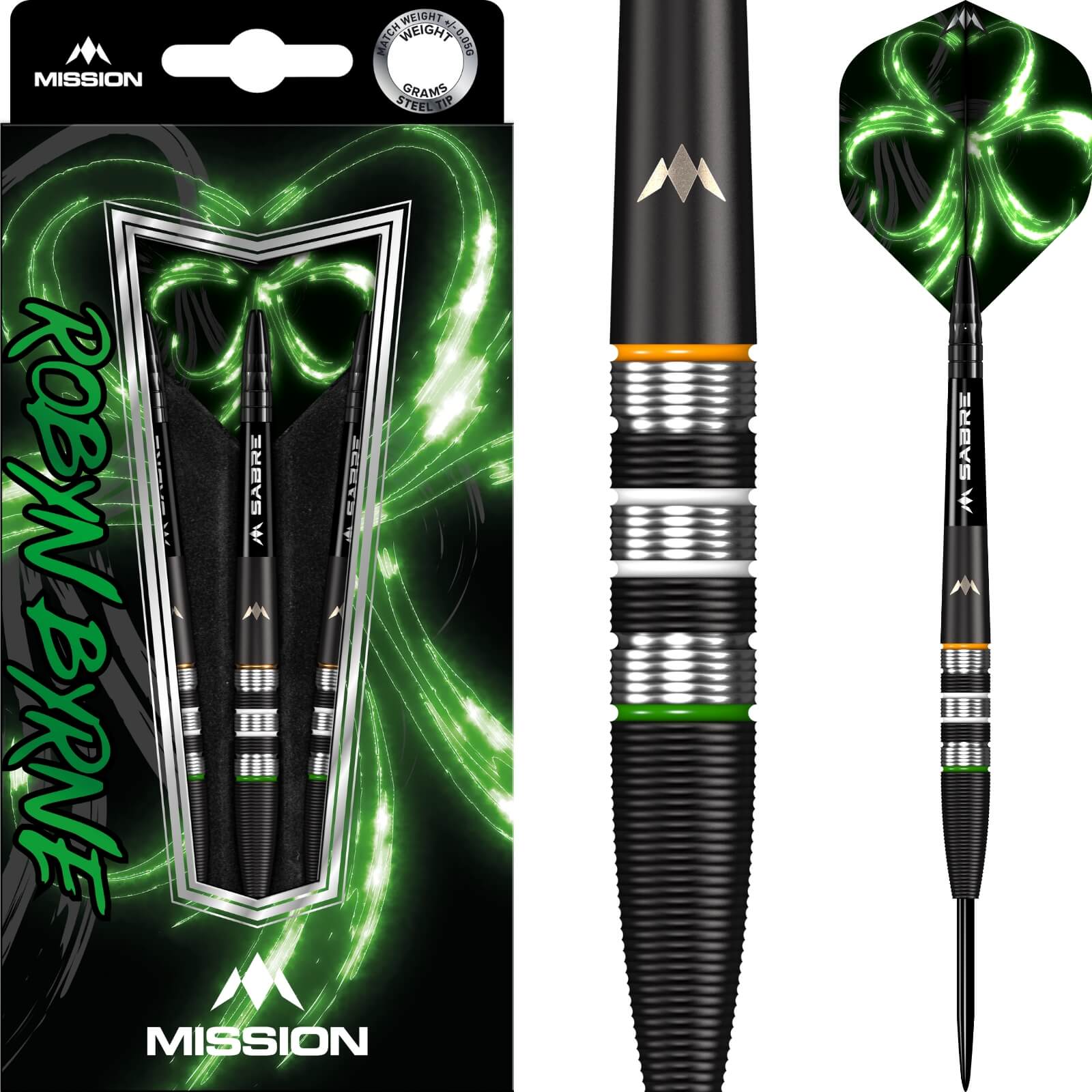 Darts - Mission - Robyn Byrne Darts - Steel Tip - 90% Tungsten - 23g 25g 