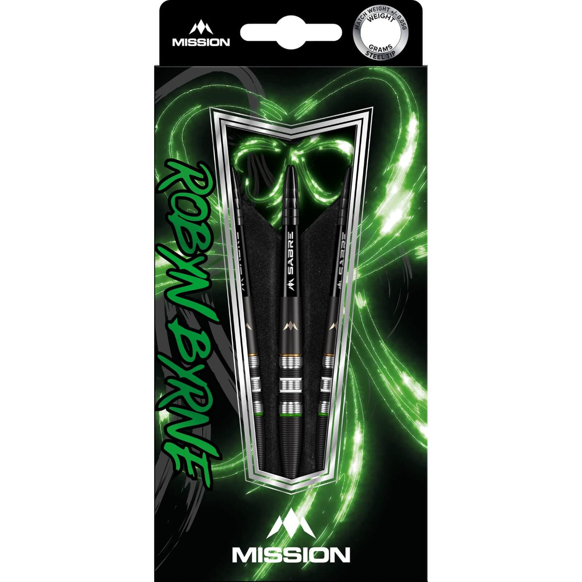 Darts - Mission - Robyn Byrne Darts - Steel Tip - 90% Tungsten - 23g 25g 