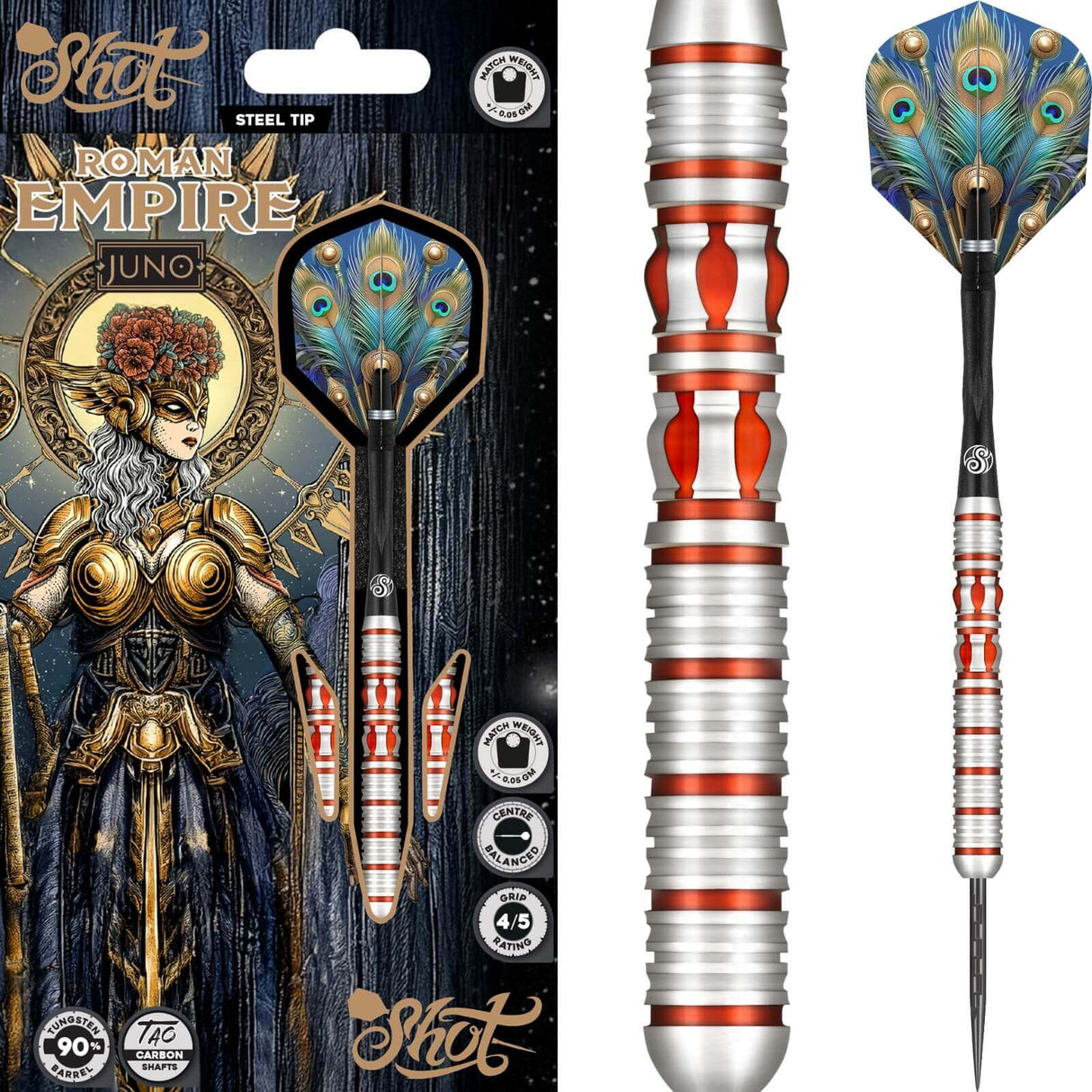 Shot - Roman Empire Juno Darts - 90% Tungsten - 23g 24g 25g 27g -