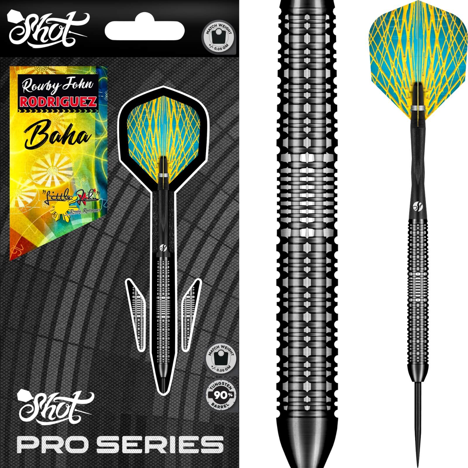 Shot - Rowby John Rodriguez Darts - Steel Tip - 90% Tungsten - 25g
