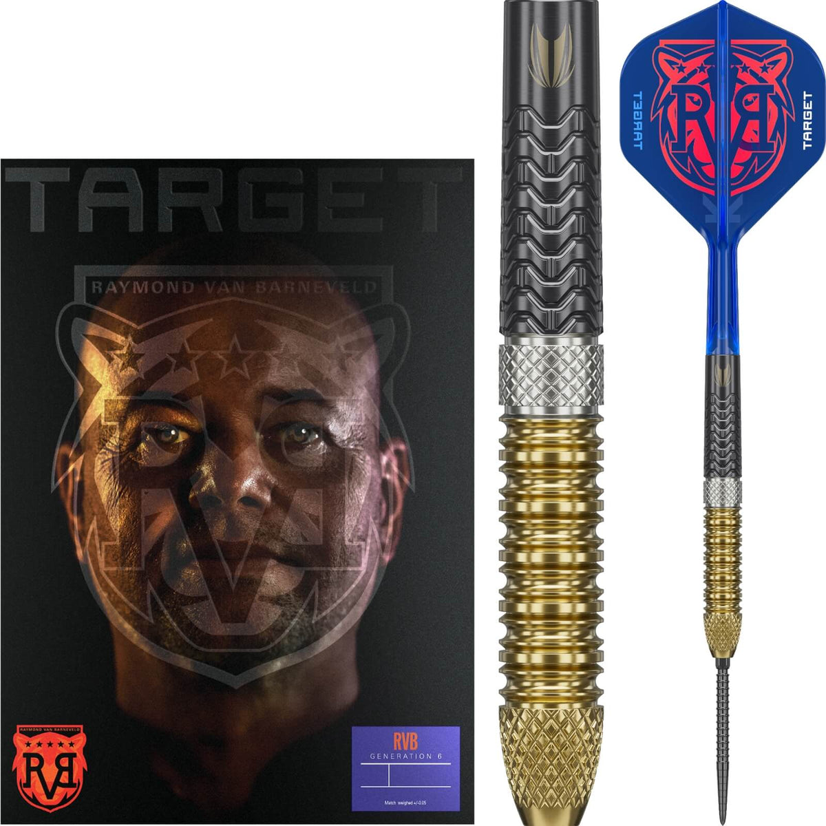 Darts - Target - Raymond van Barneveld Gen 6 Darts - Swiss Point - Steel Tip - 95% Tungsten - 21g 23g 25g