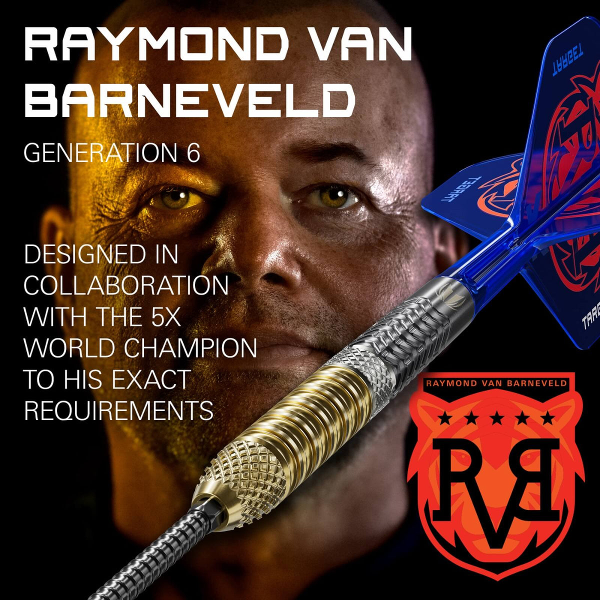 Darts - Target - Raymond van Barneveld Gen 6 Darts - Swiss Point - Steel Tip - 95% Tungsten - 21g 23g 25g