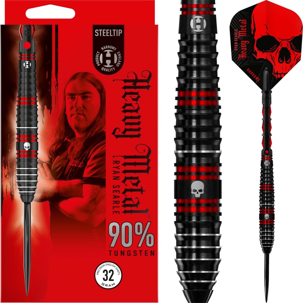 Darts - Harrows - Ryan Searle Darts - Steel Tip - 90% Tungsten - 22g 23g 24g 26g 30g 32g 