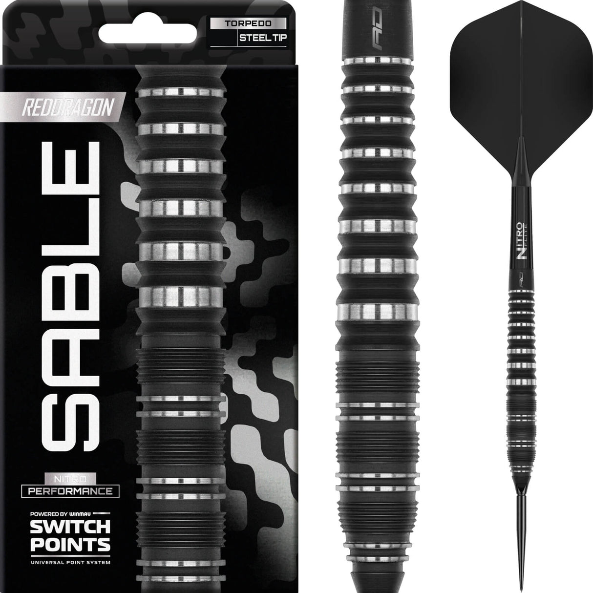 Red Dragon - Sable 02 Torpedo Darts - Switch Point - 90% Tungsten - 23g 24g 25g