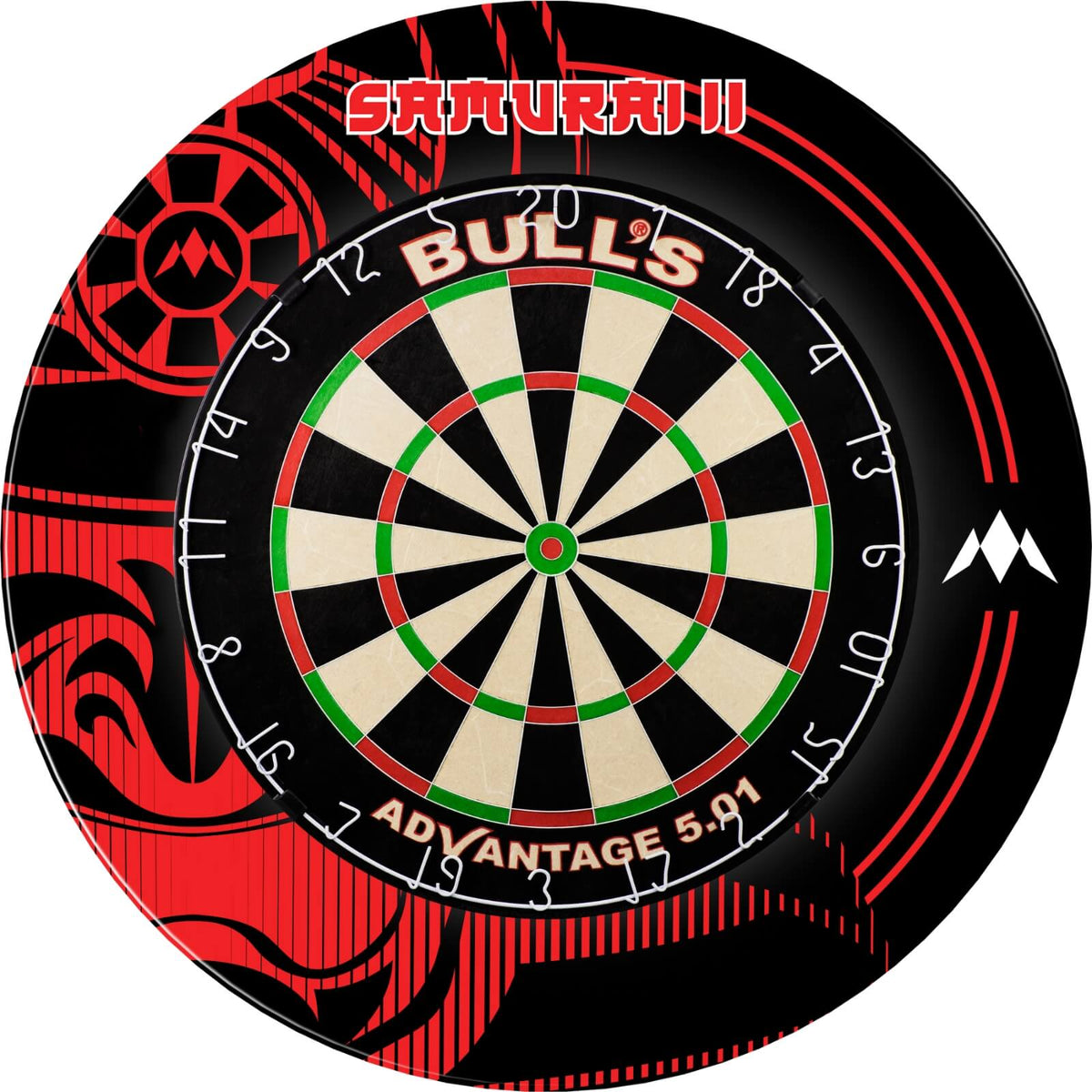 Surrounds &amp; Dartboards - Mission - Samurai II Dartboard Surround &amp; Dartboard Bundle - Choose Your Board Bulls NL - Advantage 501