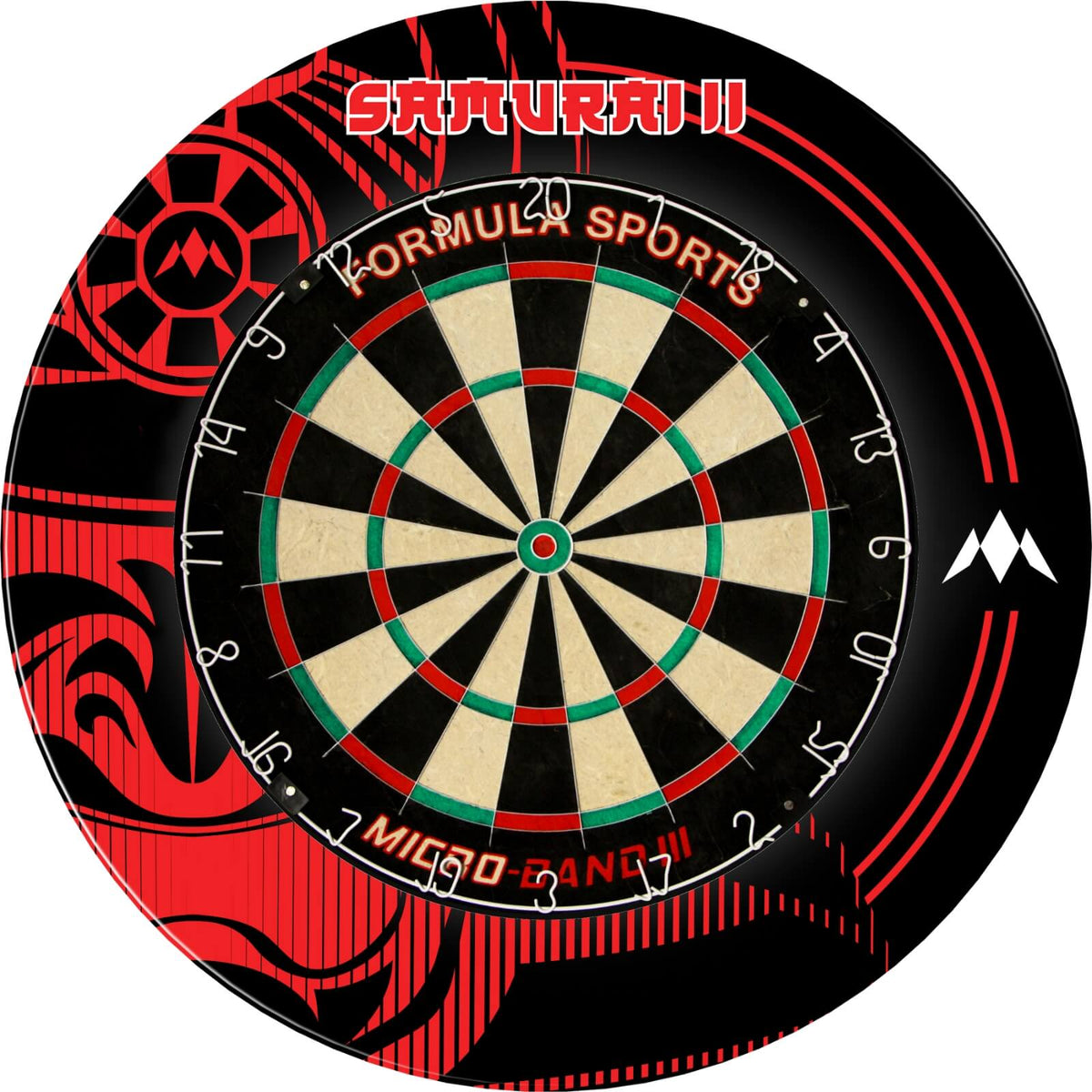 Surrounds &amp; Dartboards - Mission - Samurai II Dartboard Surround &amp; Dartboard Bundle - Choose Your Board Formula Sports - Micro Band 3
