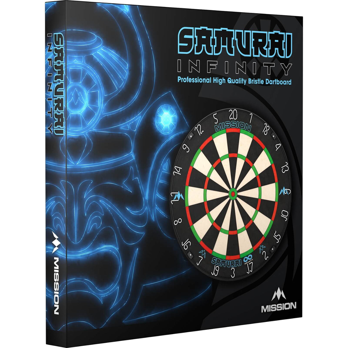 Dartboards - Mission - Samurai Infinity Dartboard - Professional Board - Black Ring 