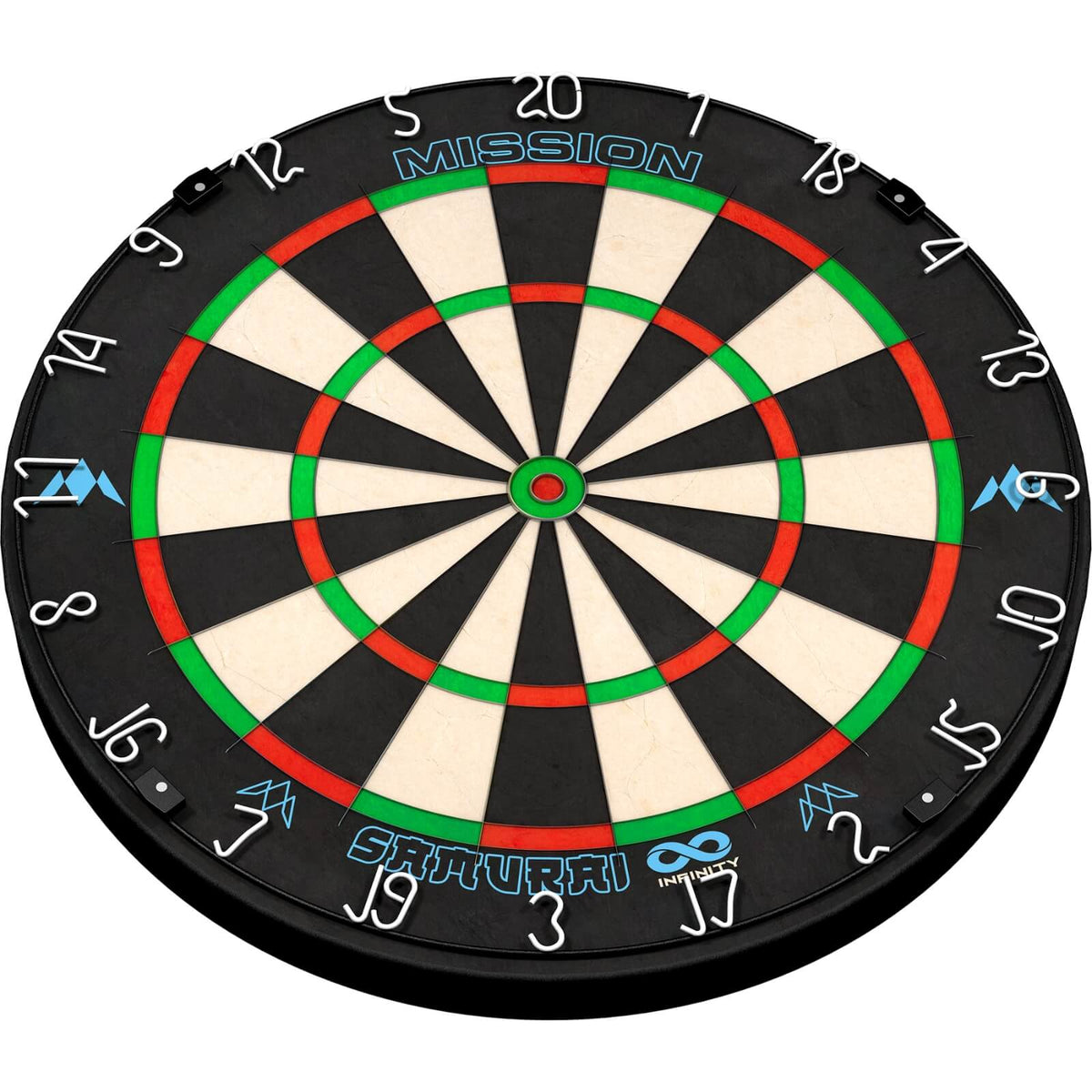 Dartboards - Mission - Samurai Infinity Dartboard - Professional Board - Black Ring 
