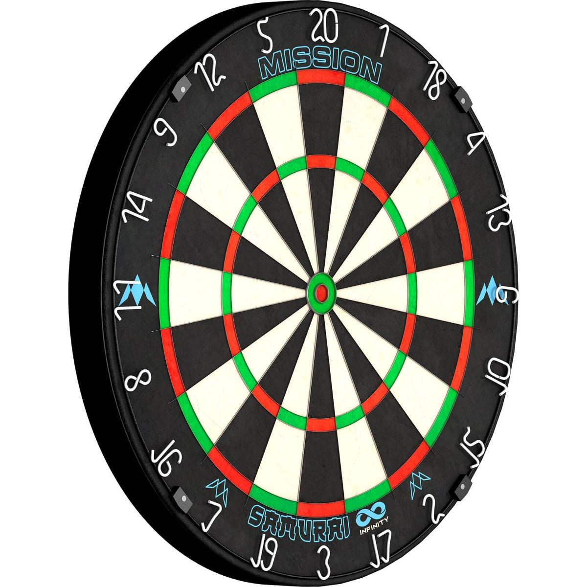 Dartboards - Mission - Samurai Infinity Dartboard - Professional Board - Black Ring 
