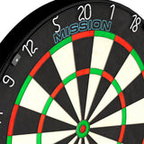 Mission - Samurai Infinity Dartboard - Professional Board - Black Ring -