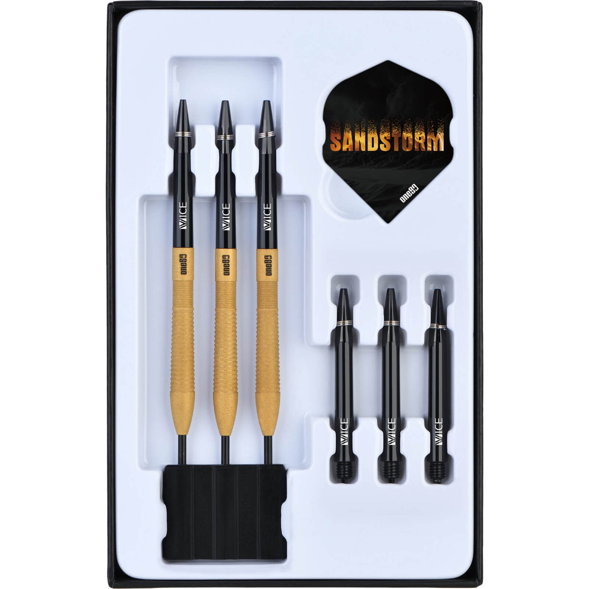 Darts - One80 - Sandstorm S1 Darts - Steel Tip - 90% Tungsten - 22g 24g