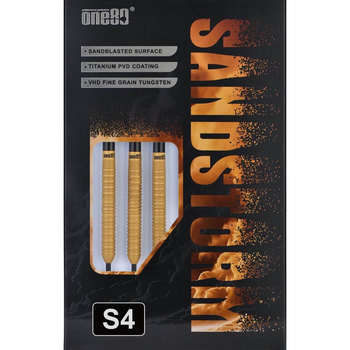 Darts - One80 - Sandstorm S4 Darts - Steel Tip - 90% Tungsten - 23g 25g
