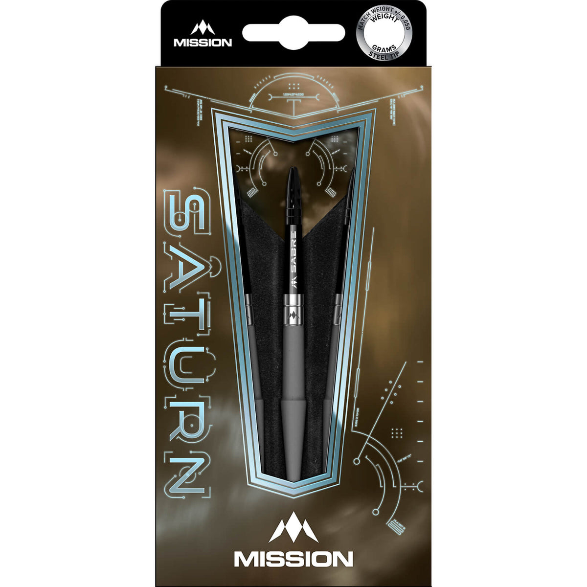 Darts - Mission - Saturn Hyperion Darts - Steel Tip - 90% Tungsten - 22g 24g