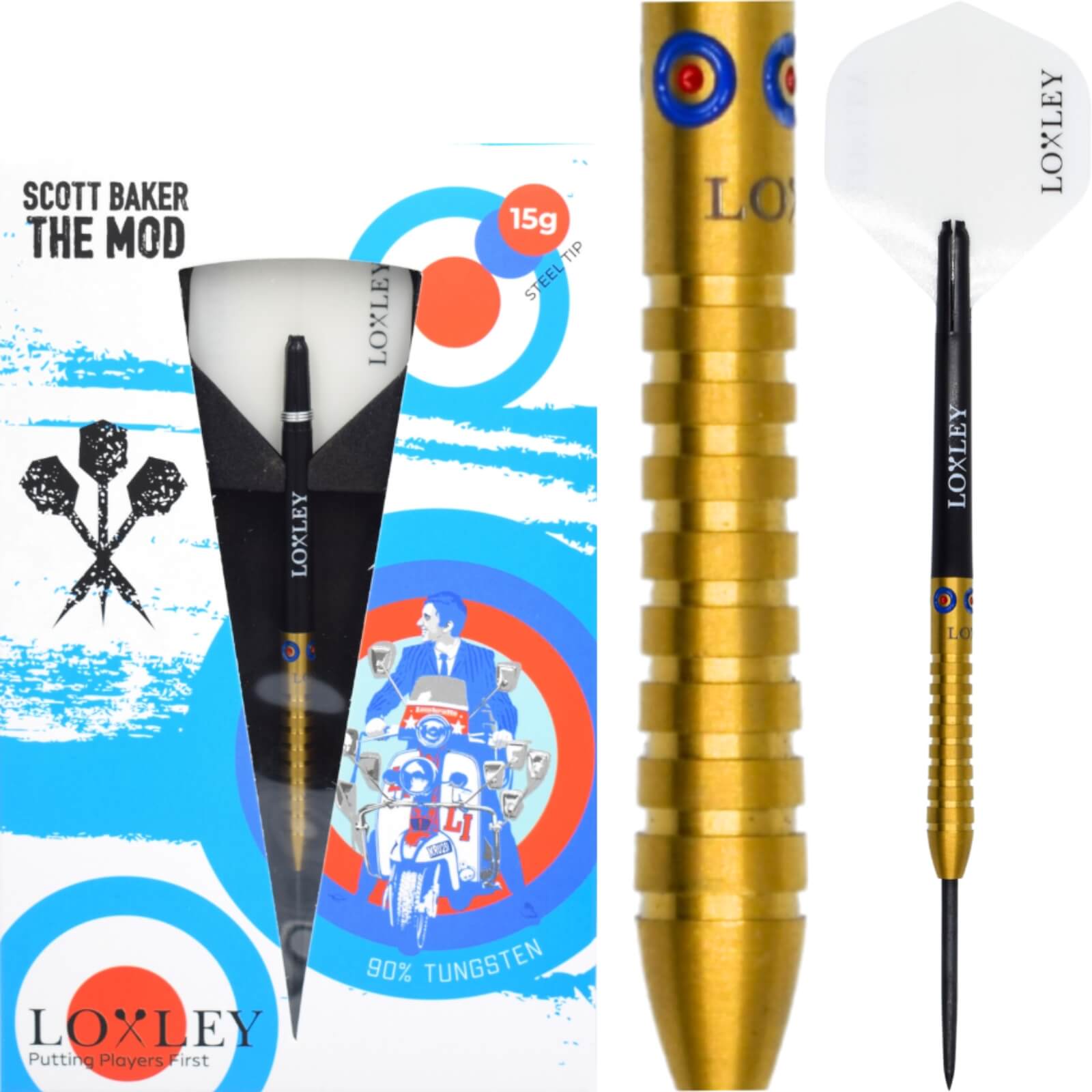 Loxley - Scott Baker Darts - Steel Tip - 90% Tungsten - 15g 19g 23g